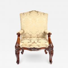 2410 Pair Of Carved Mahogany Armchairs - 2482850