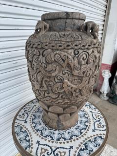 25 Antique Heavily Carved Wooden Vessel - 4406816