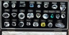 25 Glass Reproductions of Historical Diamonds Leather Pad Case Sothebys Prov  - 4212393