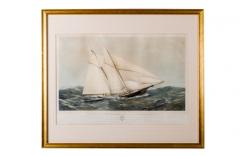 2639 Near Pair of 19th Century Painted Lithographs of Yachts - 2517518