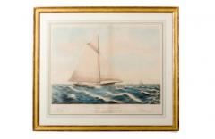 2639 Near Pair of 19th Century Painted Lithographs of Yachts - 2517519