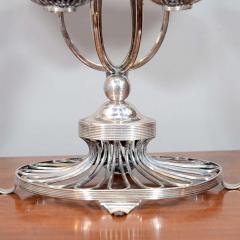 2651 Sheffield Silver Plate Wire and Bristol Glass Epergne Centerpiece - 2512205