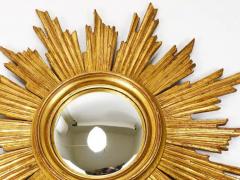 27 French Convex Gilt Wood Sunburst Starburst Wall Mirror France 1950s - 4068054