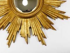 27 French Convex Gilt Wood Sunburst Starburst Wall Mirror France 1950s - 4068055