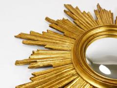 27 French Convex Gilt Wood Sunburst Starburst Wall Mirror France 1950s - 4068059