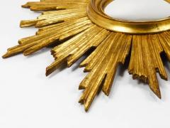 27 French Convex Gilt Wood Sunburst Starburst Wall Mirror France 1950s - 4068080