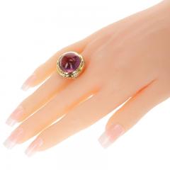 29 63 CT TOURMALINE CABOCHON AND DIAMOND COCKTAIL RING - 2433828