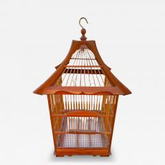 29 Malaysian Export Style Wood Hanging Birdcage - 4454669