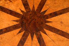 2955 Octagonal Side Table Inlaid with Yew Wood and Burl Maple - 2497677