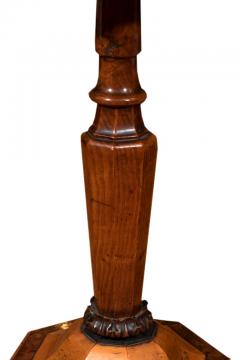 2955 Octagonal Side Table Inlaid with Yew Wood and Burl Maple - 2497679