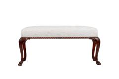 2982 George III Carved Walnut Stool with Upholstered Seat - 2478506