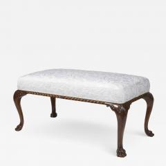 2982 George III Carved Walnut Stool with Upholstered Seat - 2482869