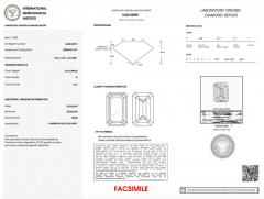 3 03 Carat Emerald Cut G Color VS2 Clarity Loose Lab Diamond CVD - 3615784