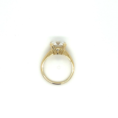 3 40 Carat Round Cut F VS2 Lab Grown Diamond Solitaire Ring in 14K Yellow Gold - 3548105