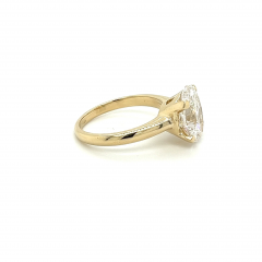 3 52 Carat Oval G VS1 Lab Grown Diamond in 14k Yellow Gold Solitaire Ring - 3548120