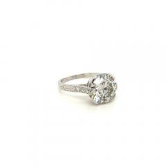3 72 Carat Lab Grown Diamond Ring in Half Bezel Platinum Setting - 3601624