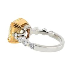 3 CARAT RADIANT CUT DIAMOND FANCY INTENSE YELLOW GIA ENGAGEMENT RING - 3420790