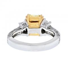 3 CARAT RADIANT CUT DIAMOND FANCY YELLOW GIA FYFC VS2 GIA RING - 2926296