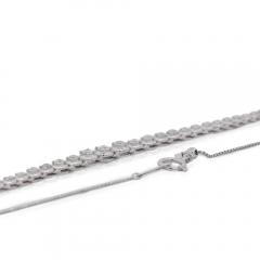 3 Carat Diamond Riviera Graduated Tennis Necklace in 18k White Gold Platinum - 3715415