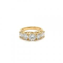 3 Carat TW 18K Yellow Gold Multi Stone Lab Grown Diamond Band Ring - 3556734