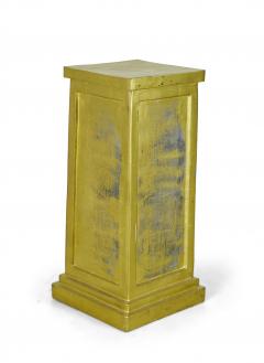 3 Contemporary Gold Painted Metal Square Pedestals - 4669706