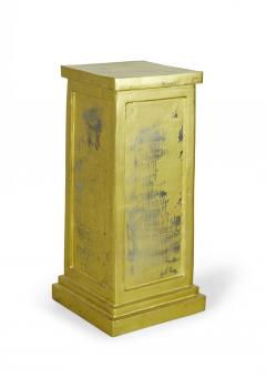 3 Contemporary Gold Painted Metal Square Pedestals - 4669710