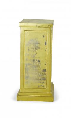 3 Contemporary Gold Painted Metal Square Pedestals - 4669711
