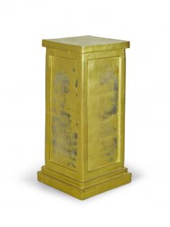 3 Contemporary Gold Painted Metal Square Pedestals - 4669712
