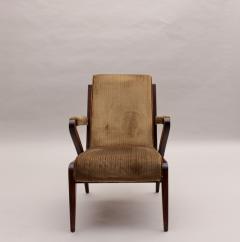 3 Fine French 1960s Mahogany Armchairs - 4610486