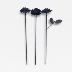 3 Metal Long Stem Roses - 3709420
