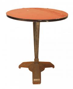 3 Outdoor Art Deco Style Chrome Caf Table - 4658595