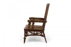 3 Piece American Victorian Braided Wicker Scroll and Lattice Design Seating Set - 4630505