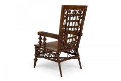 3 Piece American Victorian Braided Wicker Scroll and Lattice Design Seating Set - 4630506