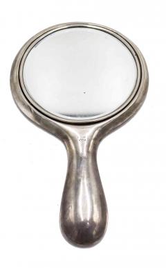 3 Piece American Victorian Hammered Silver Brush and Mirror Set - 4670392