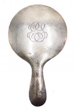 3 Piece American Victorian Hammered Silver Brush and Mirror Set - 4670393