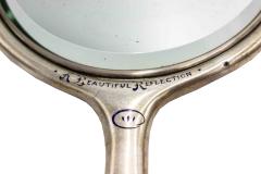 3 Piece English Arts and Crafts Silver Brush and Mirror Set - 4407728