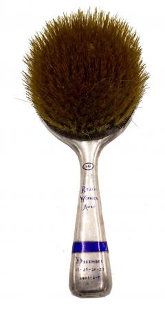 3 Piece English Arts and Crafts Silver Brush and Mirror Set - 4407730