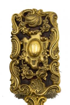 3 Piece French Louis XV Bronze Dore Mirror and Brush Set - 4652787