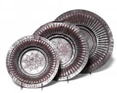 3 Piece Moorish Style Copper Tray Set - 4321692