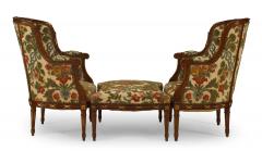 3 Piece Set of French Louis XVI Velvet Berg res - 4634501