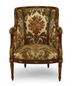 3 Piece Set of French Louis XVI Velvet Berg res - 4634502