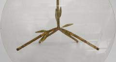 3 Similar Faux Bamboo 1940s Style Gilt Metal Coffee Table - 661322