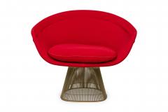 3 Warren Platner for Knoll International Mid Century Steel and Red Upholstery Lo - 4651884