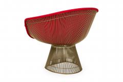 3 Warren Platner for Knoll International Mid Century Steel and Red Upholstery Lo - 4651887