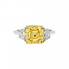 3 carat Emerald Cut Diamond GIA Three Stone Diamond Engagement Ring - 4817834
