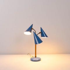 3 cone blue table lamp Italy 1950s - 4304763
