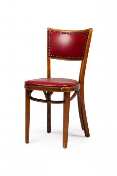 30 Italian Mid Century Red Vinyl Dining Side Chairs - 4669667