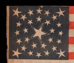 30 Stars on an Antique American Flag of the Pre Civil War Era - 639361