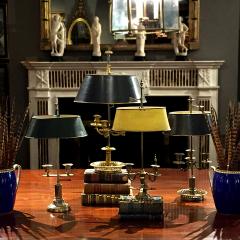 3004 French Bouillotte Lamp with Black Tole Shade Electrified - 2503775