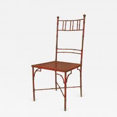 32 Faux Bamboo 19 20th Cent Painted Iron Ballroom Side Chairs - 668139